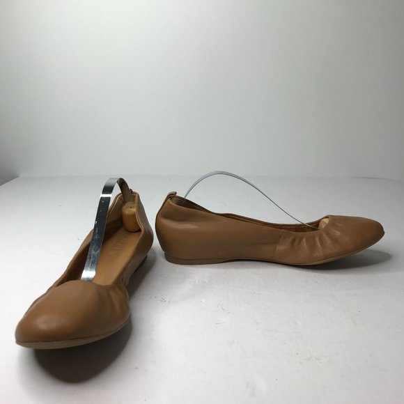 J. Crew Factory Anya Ballet Flats Size 7.5 Tan Leather